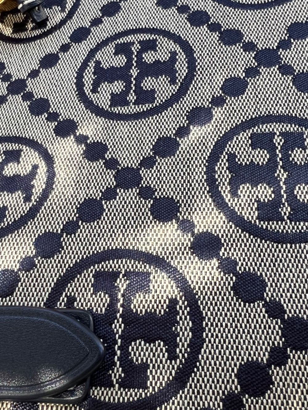 NWOT Tory Burch Monogram Jacquard Drawstring Tote - Picture 10 of 16